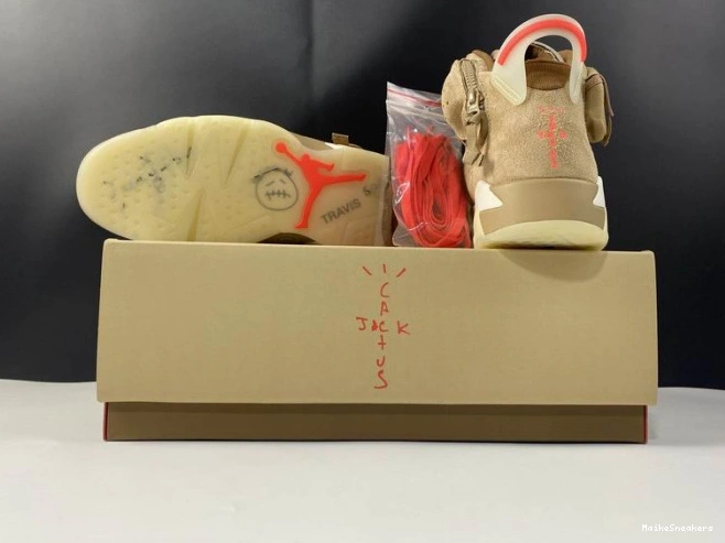 MaikeSneakers 6 Retro Scott DH0690-200 Travis Air Khaki British Jordan 0628